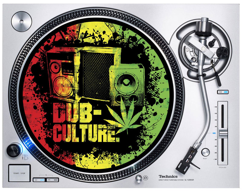 Dub Culture Reggae DJ Slipmat - Rasta Jamaica Vinyl Turntable Decks Technics