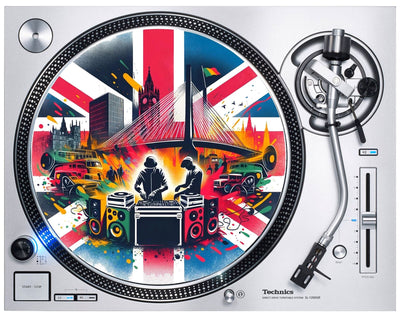 Union Jack Sound System DJ Slipmat - Rave Techno House Music Reggae