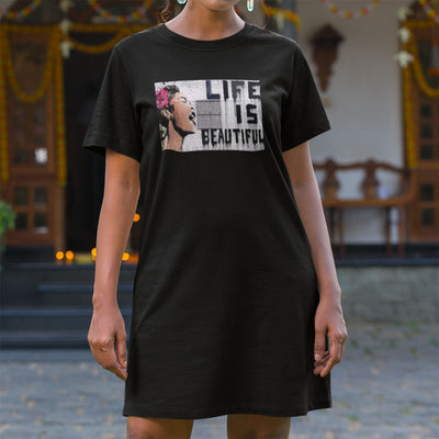 Banksy Life is Beautiful Women's T-Shirt Dress