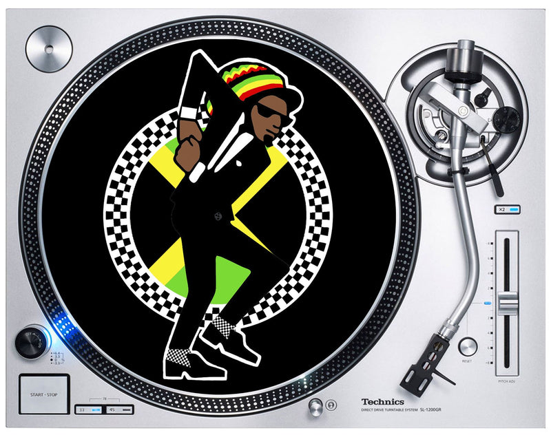 Jamaican Rasta Ska DJ Slipmat - Vinyl Turntable Reggae Rude Boy Technics Decks