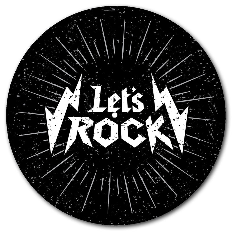 Lets Rock DJ Slipmat - Heavy Metal Hard Rock Thrash Punk Vinyl Decks