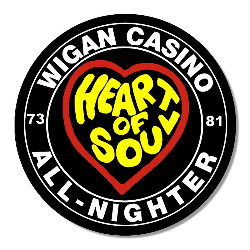 Wigan Casino Heart of Soul DJ Slipmat - Northern Soul Vinyl Turntable Decks