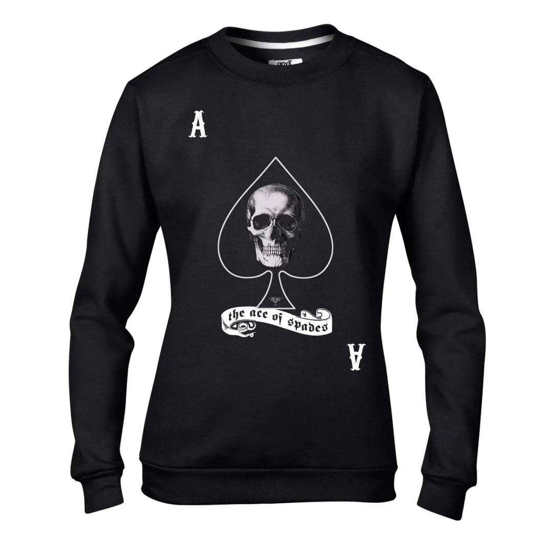 Ace of Spades Skull Women s Sweatshirt Jumper Tribal T Shirts