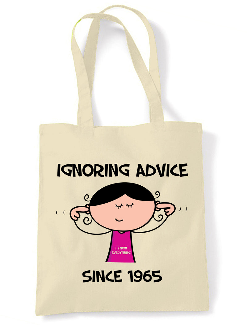 Ignoring Advice Since 1965 60th Birthday Tote Bag