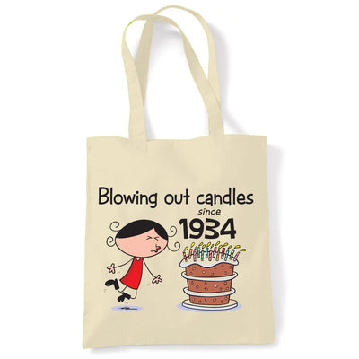 Blowing Out Candles Since 1934 90th Birthday Tote Bag