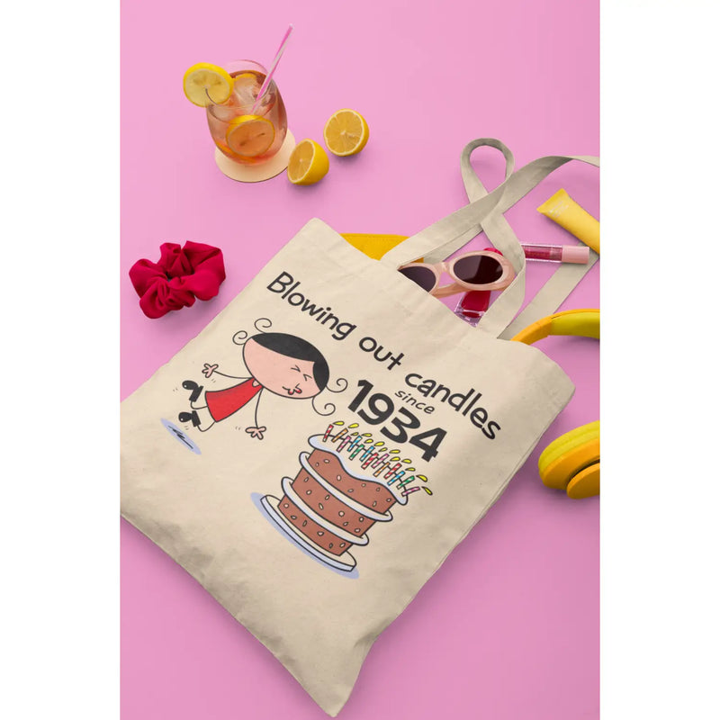 Blowing Out Candles Since 1935 90th Birthday Tote Bag