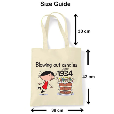 Blowing Out Candles Since 1935 90th Birthday Tote Bag