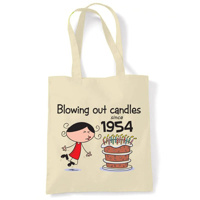 Blowing Out Candles Since 1955 70th Birthday Tote Bag