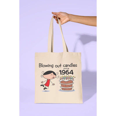 Blowing Out Candles Since 1965 60th Birthday Tote Bag