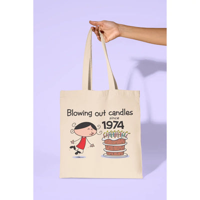 Blowing Out Candles Since 1975 50th Birthday Tote Bag