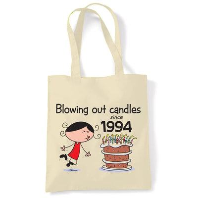 Blowing Out Candles Since 1995 30th Birthday Tote Bag