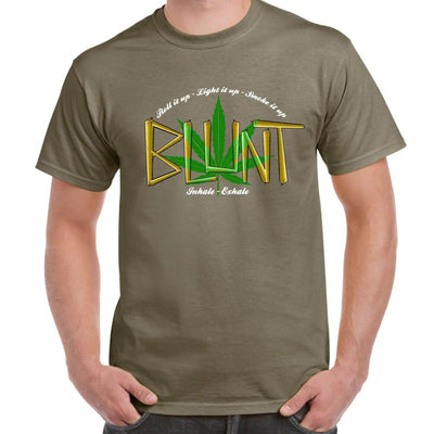 Blunt Inhale Exhale Marijuana Men's T-Shirt L / Khaki