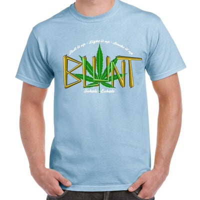 Blunt Inhale Exhale Marijuana Men's T-Shirt L / Light Blue