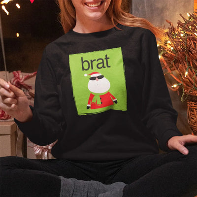 Brat Santa Women’s Christmas Jumper - Charli XCX Brat