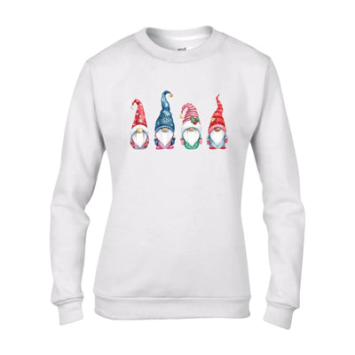 Christmas Gnomes Santa Claus Womens Sweatshirt Jumper