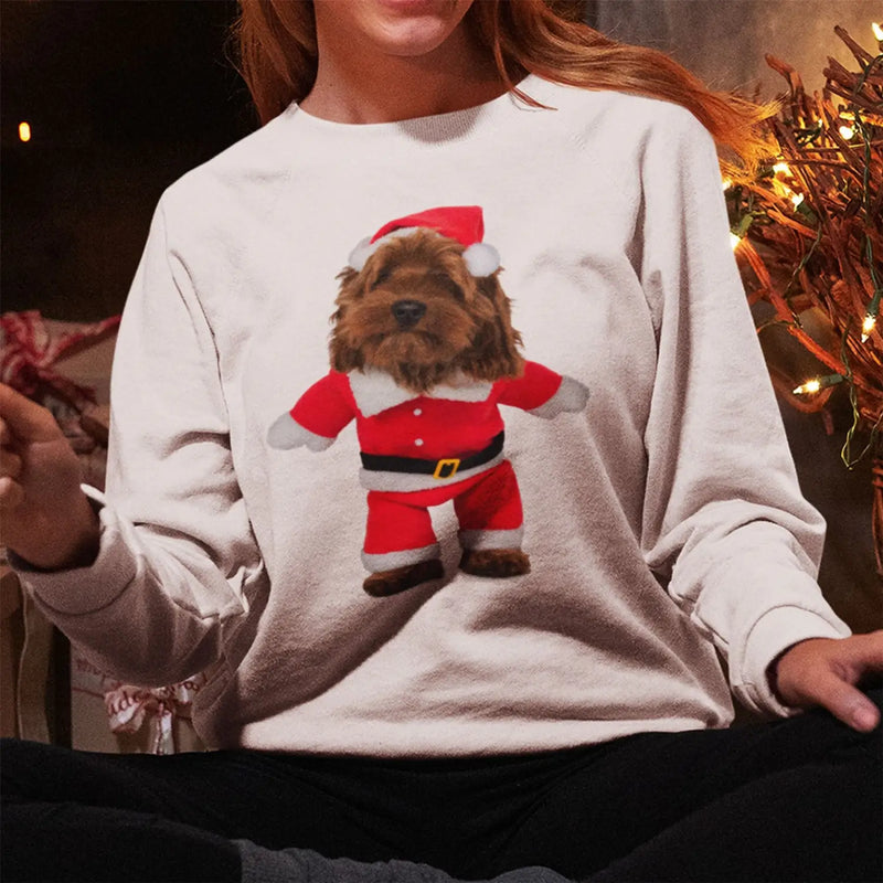 Cockapoo Santa Claus Women’s Christmas Jumper - Cockerpoo