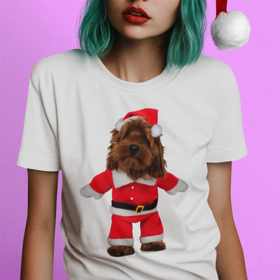 Cockapoo Santa Claus Women’s Christmas T-Shirt