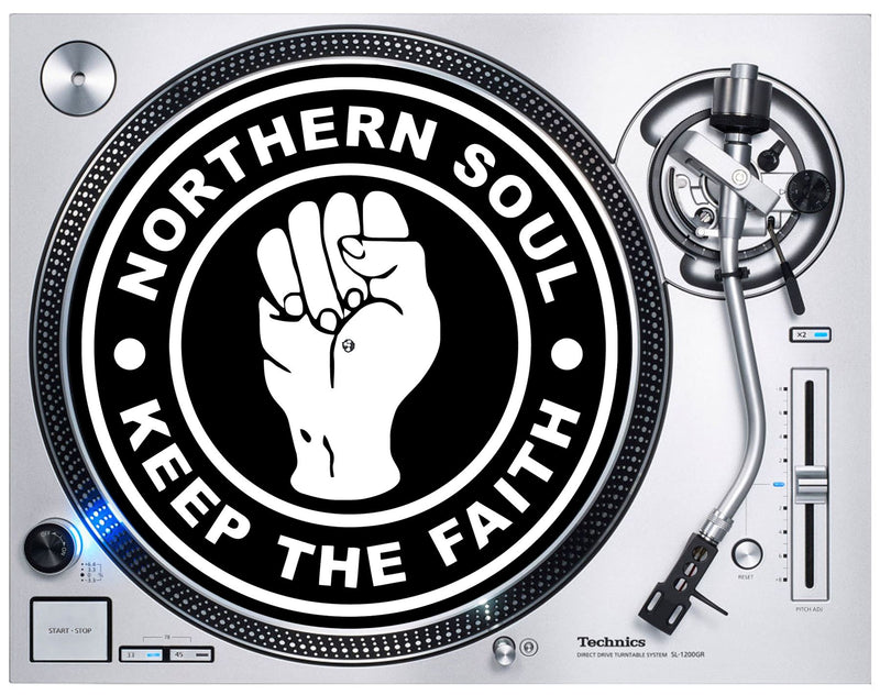 Northern Soul Keep the Faith DJ Slipmat - Vinyl Technics Turntable Decks