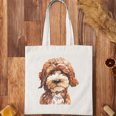 Cockapoo Portrait Cute Dog Lovers Gift Tote Shoulder Cockerpoo Shopping Bag