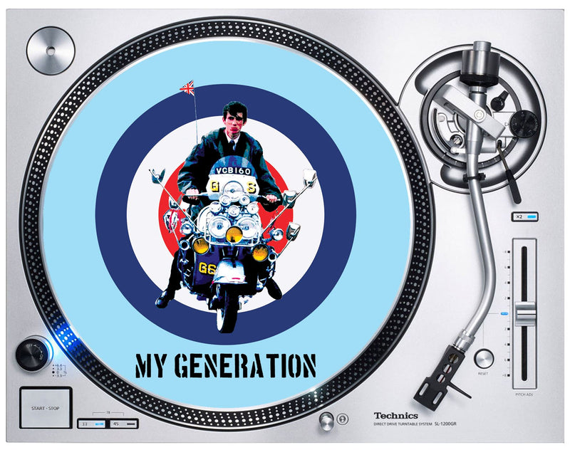 My Generation Mod Target DJ Slipmat Record Player Turntable Decks 12 Inch