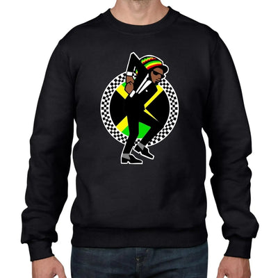 Jamaican Rasta Ska Logo Reggae Men's Sweatshirt Jumper XXL / Black