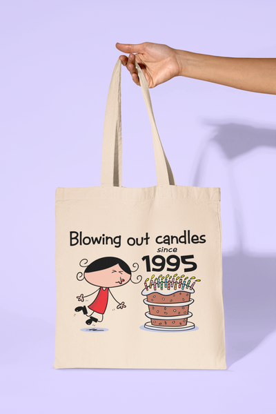 Blowing Out Candles Since 1995 30th Birthday Tote Bag