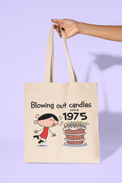 Blowing Out Candles Since 1975 50th Birthday Tote Bag