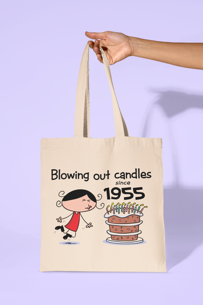 Blowing Out Candles Since 1955 70th Birthday Tote Bag