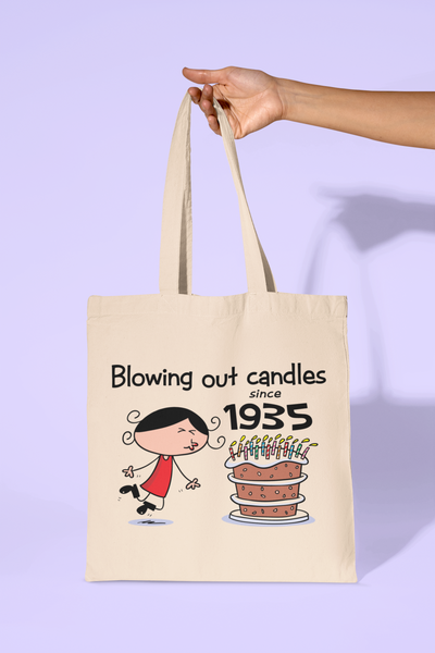 Blowing Out Candles Since 1935 90th Birthday Tote Bag