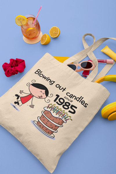 Blowing Out Candles Since 1985 40th Birthday Tote Bag