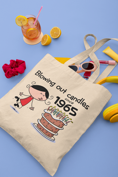 Blowing Out Candles Since 1965 60th Birthday Tote Bag