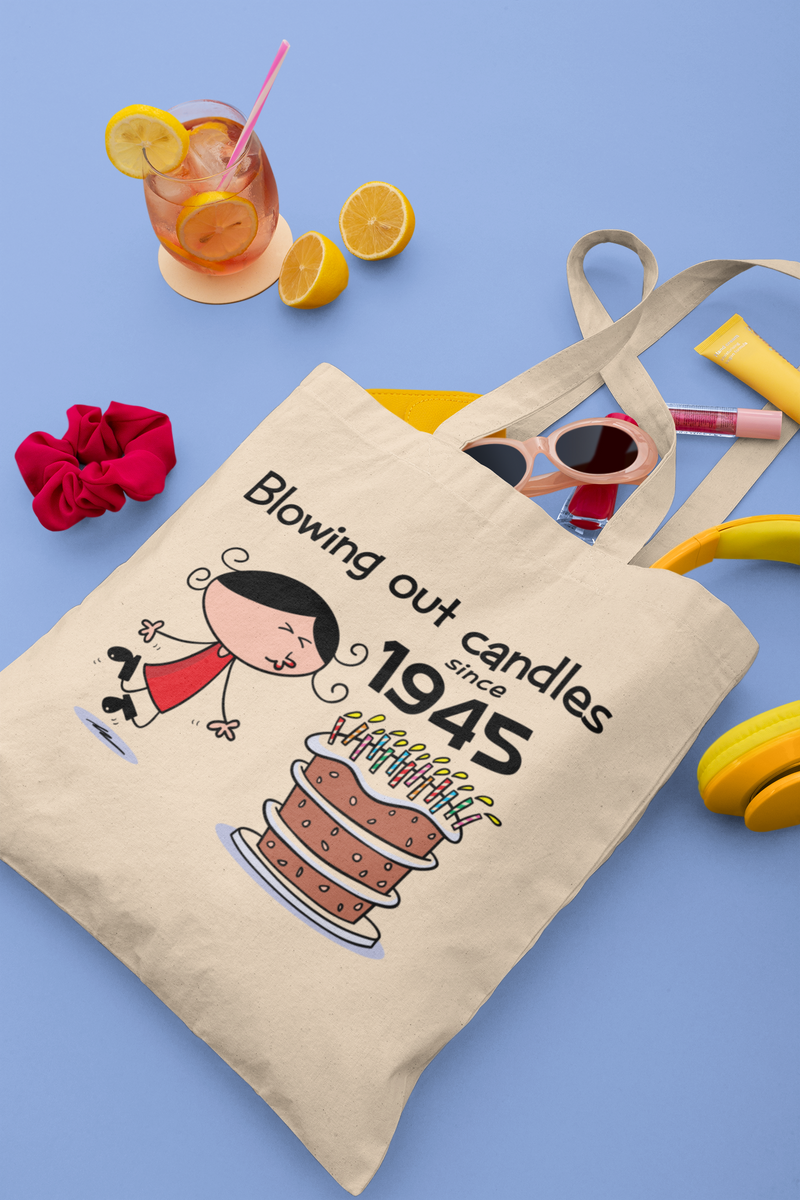 Blowing Out Candles Since 1945 80th Birthday Tote Bag