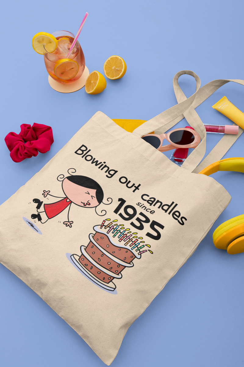 Blowing Out Candles Since 1935 90th Birthday Tote Bag