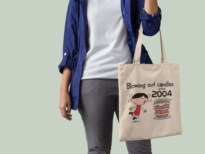 Blowing Out Candles Since 2004 21st Birthday Tote Bag