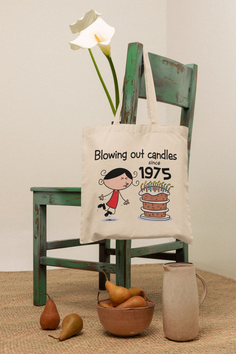 Blowing Out Candles Since 1975 50th Birthday Tote Bag