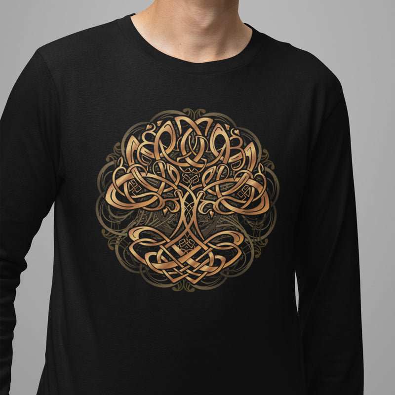 Yggdrasil Tree of Life Long Sleeve T Shirt - Viking Norse Pagan