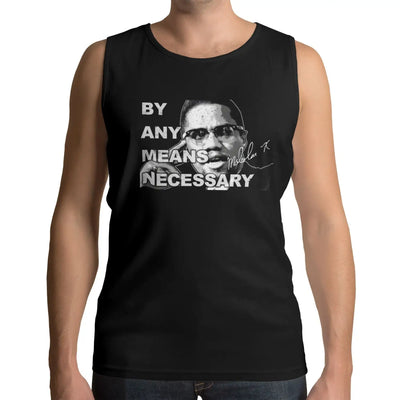 Malcolm X By Any Means Necessary Men’s Vest Top - S