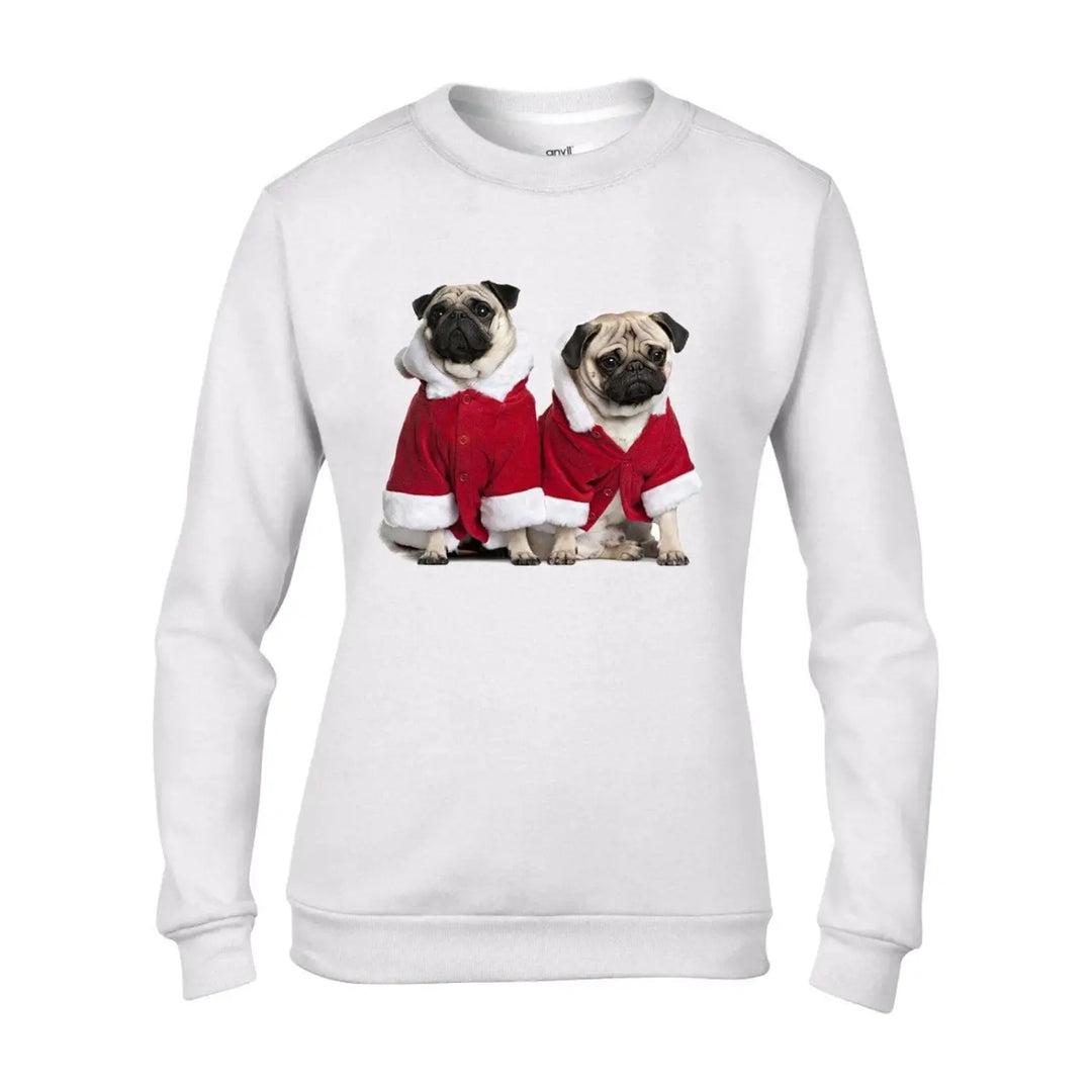 Pug christmas jumper womens hotsell