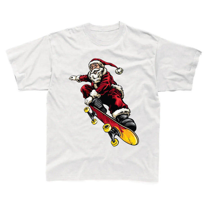 Santa Claus Skateboarder Christmas Childrens Unisex Kids T