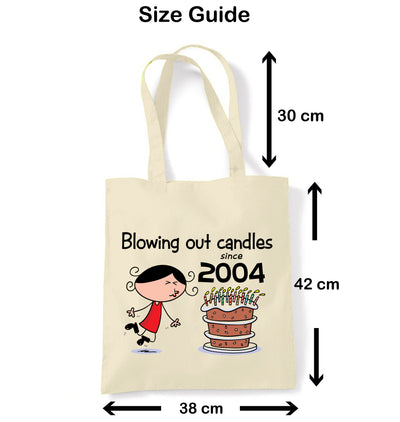 Blowing Out Candles Since 2004 21st Birthday Tote Bag