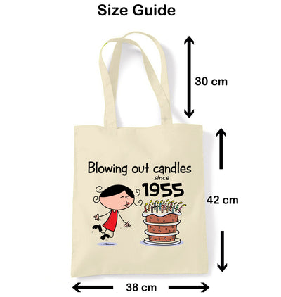 Blowing Out Candles Since 1955 70th Birthday Tote Bag