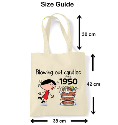 Blowing Out Candles Since 1950 75th Birthday Tote Bag