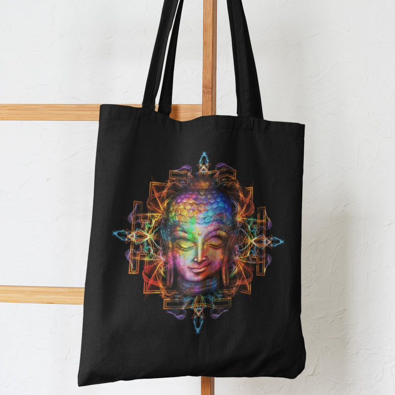 Electric Buddha Psychedelic Shoulder Shopping Tote Bag