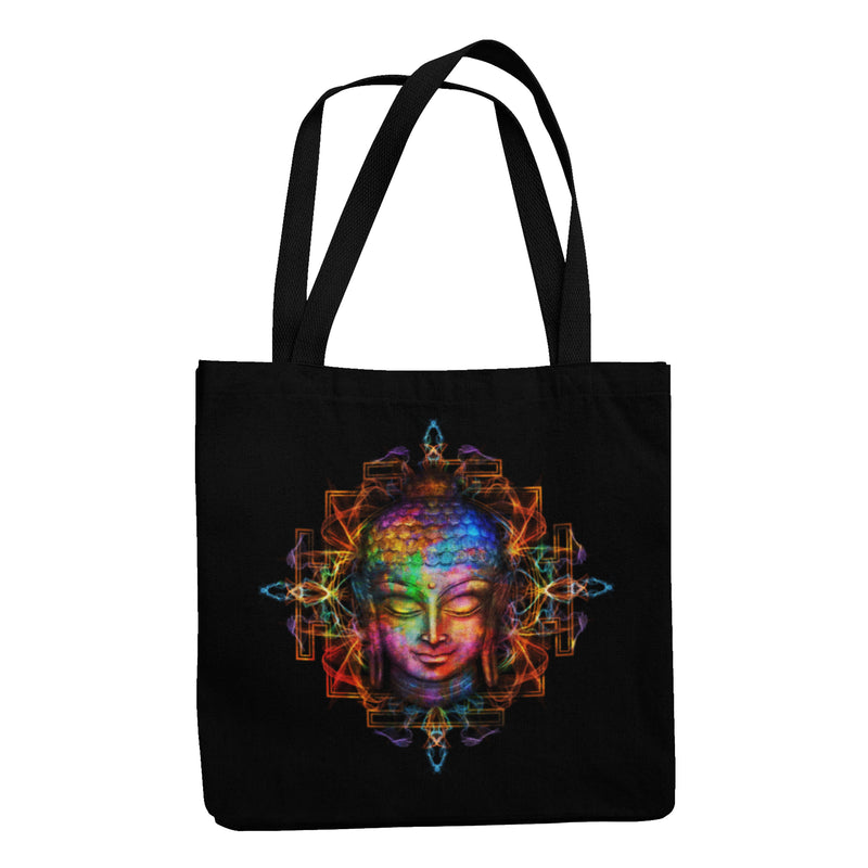 Electric Buddha Psychedelic Shoulder Shopping Tote Bag